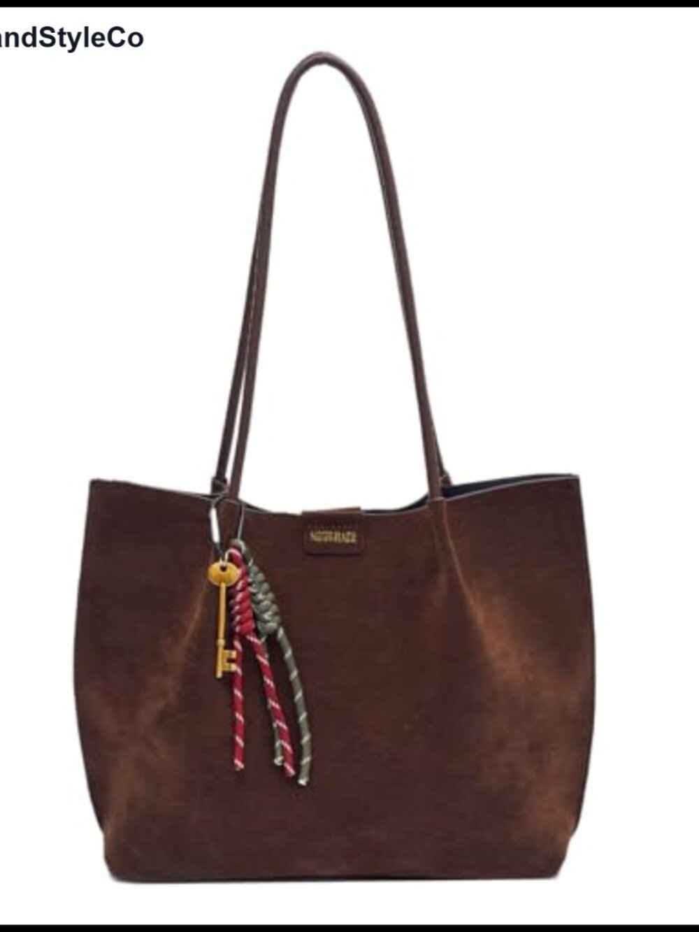 Suede Tote Bag Women Faux Suede Purse Shoulder Handbag Slouchy Zipper